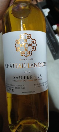 Bordeaux Sauternes Château Landion 2019