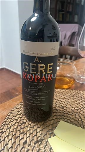 Villány Không được chỉ định A. Gere Kopar 2017