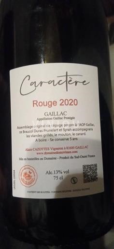 Sydväst Gaillac Domaine Des Terrisses Caractère 2020
