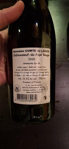 Rhône-dalen Châteauneuf-du-Pape Domaine Comte de Lauze 2020