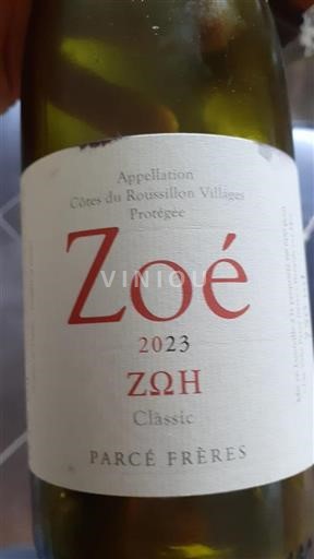 Rosellón Côtes del Roussillon Villages Parcé Frères Zoé 2023