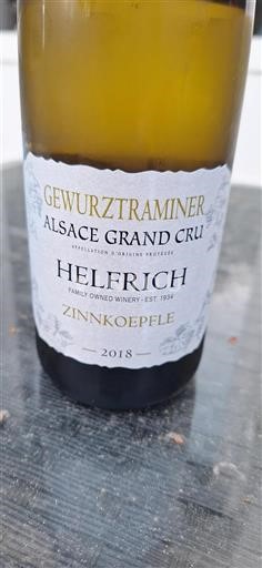 Alsace Alsace Grand Cru Grand Cru Helfrich Zinnkoepfle 2018