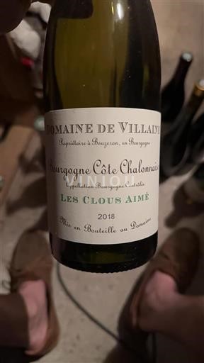 Burgundi Bourgogne Côte Chalonnaise Domaine Villaine Les Clous Aimé 2018