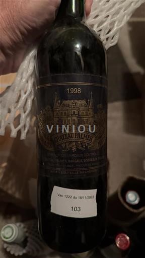 Bordeaux Margaux Grand Cru Palmer 1998