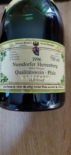 Palatinat Ni doloceno Ferdinand Pieroth Nussdorfer Herrenberg 1996