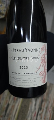 Loire Valley Saumur-Champigny Château Yvonne L'Île Quatre Sous 2023