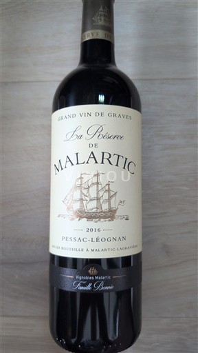 Bordeaux Pessac-Léognan Grand Cru Malartic La Réserve de Malartic 2016