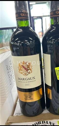 Bordeaux Margaux Grand Cru Dulong Prestige 2017