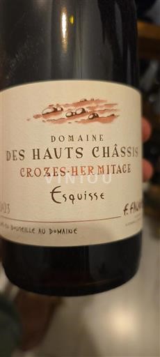 Rhône-dalen Crozes-Hermitage Domaine Des Hauts Châssis Esquisse 2013