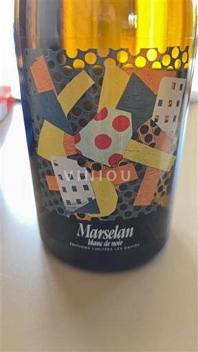 Vin Blanc sec Marselan blanc de noir Les Davids 2024 France Vallée du Rhône Luberon AOC