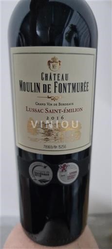 Bordeaux Lussac-saint-émilion Château Moulin de Fontmurée 2016