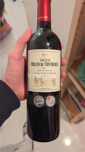 Bordeaux Lussac-saint-émilion Château Moulin de Fontmurée 2016