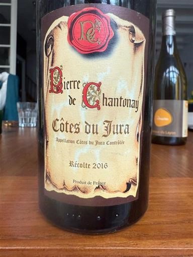 Jura Côtes du Jura Pierre de Chantonay 2016