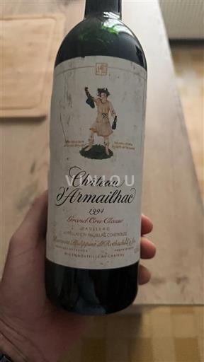 Bordéus Pauillac Grand Cru Classé Armailhac 1994