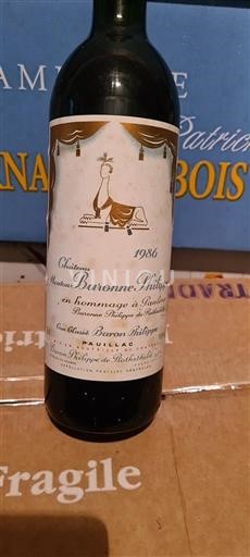 Bordeaux Pauillac Château Mouton Baronne Philippe En hommage à Pauline 1986