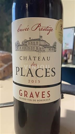 Bordeaux Graves Château Des Places Prestige 2015