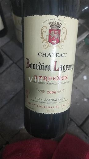 Burdeos Bordeaux Château Bourdieu-Lagrange 2006