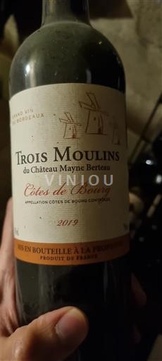 Bordeaux Côtes-de-bourg Château Mayne Berteau Trois Moulins 2019