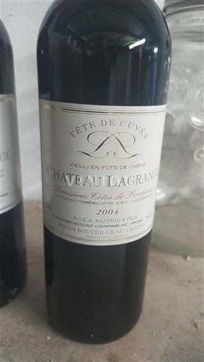 Bordeaux Premières Côtes de Bordeaux Château Lagrange Tête de 2004