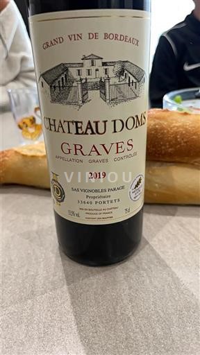 Bordéus Graves Château Doms 2019