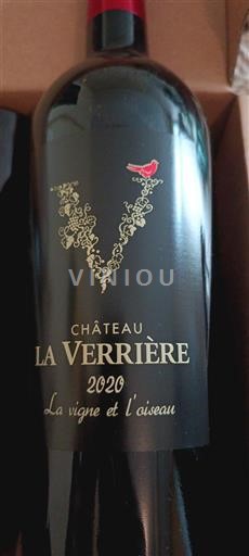 Bordeaux Bordeaux Supérieur Château La Verrière La Vigne et l'Oiseau 2020