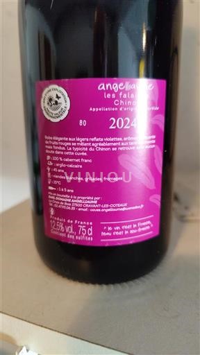 Thung lũng sông Loire Chinon Domaine Angelliaume Les Falaises 2024