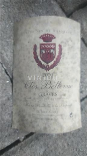 Bordéus Graves Clos Bellevue 2000