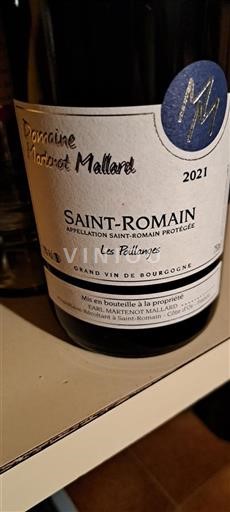 Bourgondië Saint-Romain Domaine Martenot Mallard Les Poillanges 2021