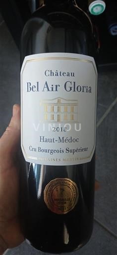 Bordeaux Haut-Médoc Cru Bourgeois Supérieur Château Bel Air Gloria 2018