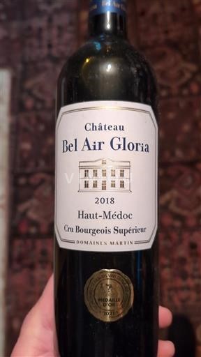 Bordeaux Haut-Médoc Cru Bourgeois Supérieur Château Bel Air Gloria 2018