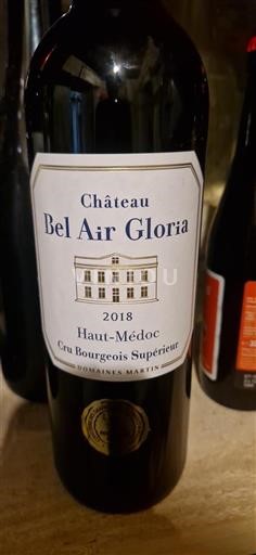 Burdeos Haut-Médoc Cru Bourgeois Supérieur Château Bel Air Gloria 2018