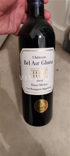 Bordeaux Haut-Médoc Cru Bourgeois Supérieur Château Bel Air Gloria 2018