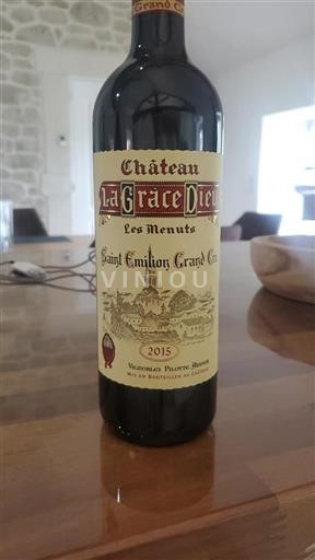 Bordeaux Saint-Émilion Grand Cru Grand Cru Château La Grâce Dieu Les Menuts 2015