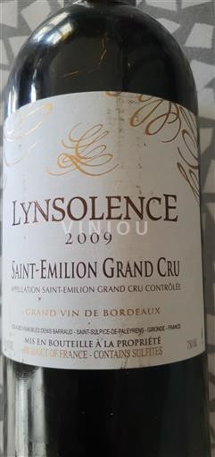 Bordéus Saint-Émilion Grand Cru Grand Cru Lynsolence 2009