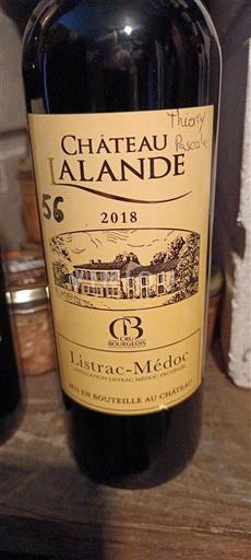 Burdeos Listrac-Médoc Cru Bourgeois Château Lalande 2018