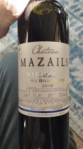 Bordeaux Médoc Cru Bourgeois Château Mazails 2018