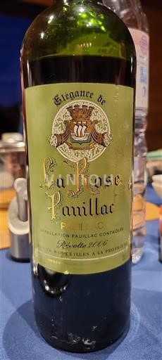 Bordéus Pauillac La Rose Pauillac Élégance de La Rose Pauillac 2006
