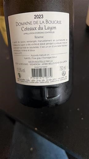 Loirevallei Coteaux du Layon Domaine La Bougrie Réserve 2023