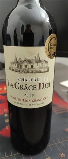 Bordeaux Saint-Émilion Grand Cru Grand Cru Château La Grâce Dieu 2018