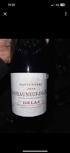 Rhônedalen Châteauneuf-du-Pape Delas Haute Pierre 2018