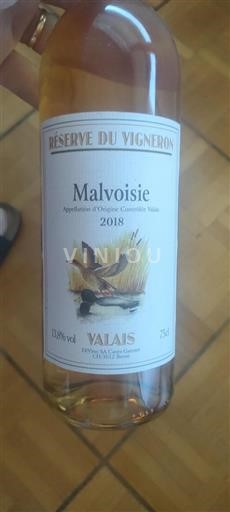 Valais Ikke specificeret DiVino SA Caves Garnier Réserve du Vigneron 2018
