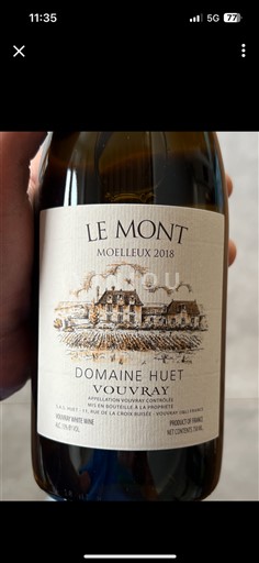 Loirevallei Vouvray Domaine Huet Le Mont 2018
