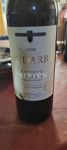 La Rioja Rioja Bodegas Ondarre Reserva 1998