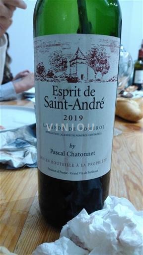 Vin Rouge sec Esprit de Saint-André Pascal chatonnet 2019 France Bordeaux Lalande-de-pomerol AOC