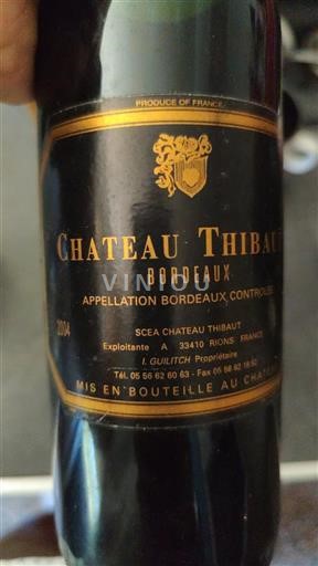 Bordeaux Château Thibault 2004