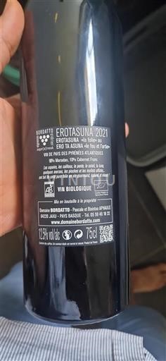 Jihozápad Nespecifikováno Domaine Bordatto Erotasuna 2021