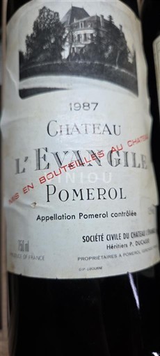 Bordeaux Pomerol Château L'Évangile 1987