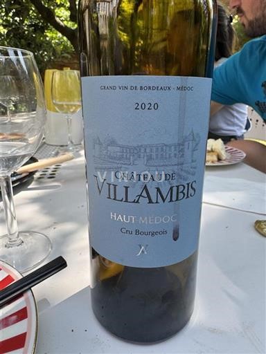Bordeaux Haut-Médoc Cru Bourgeois Villambis 2020