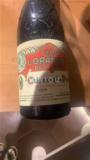 Thung lũng Rhône Châteauneuf-du-pape Clos de l'Oratoire des Papes 2009