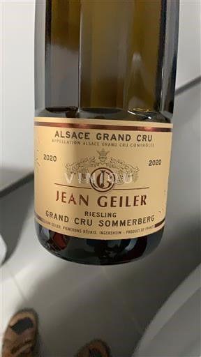 Alsace Alsace Grand Cru Grand Cru Jean Geiler Grand Cru Sommerberg 2020